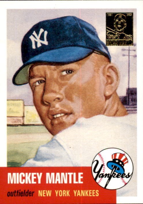 1996 Topps - Mickey Mantle #3 Vintage Reprint Card New York Yankees