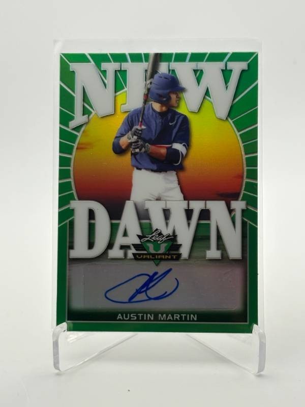 2020 Leaf Valiant Austin Martin Rookie Card Autograph Serial #d 9599 Minnesota Twins Up and Coming Player