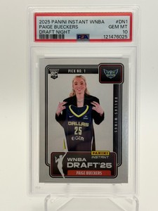 2025 Panini Instant WNBA Paige Bueckers Rookie Card Draft Night PSA Graded Perfect 10 Gem Mint