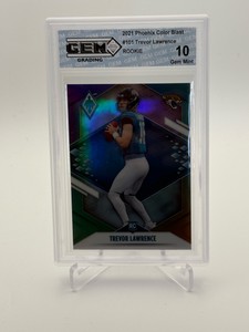 2021 Phoenix Color Blast Trevor Lawrence Rookie Card Gem Grading Graded Perfect 10 Gem Mint