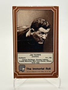 1975 Fleer Hall of Fame Immortals Jim Thorpe Card #1 in the Set, Legendary Football Player