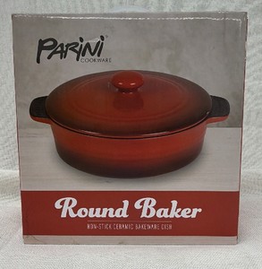 Brand New Parini round, baker, nonstick, ceramic bakeware dish