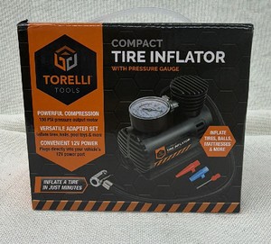 Brand New Torelli, compact tire inflator with pressure gauge