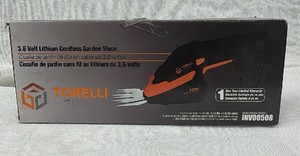Brand New Torelli 3.6 V lithium cord cordless garden sheer