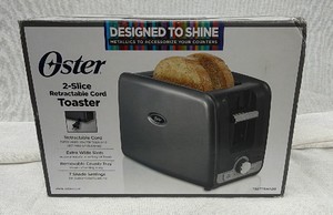 Brand New Oyster two sliced retractable cord toaster
