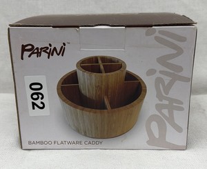Brand New Parini bamboo flatware caddy