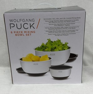Brand New Wolfgang puck six piece mixing bowl set