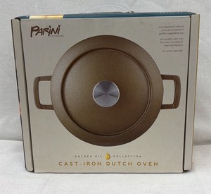 Brand New Parini golden oil collection cast-iron Dutch oven 3.2 quart capacity