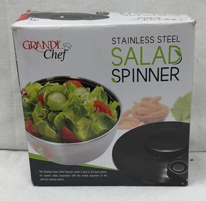 Brand New grande chef stainless steel salad spinner