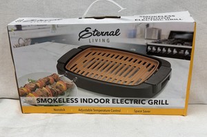 Brand new eternal, living, smokeless, indoor electric grill with adjustable temperature control nonstick