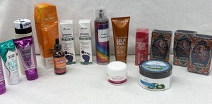 Large lot of brand, new cosmetics, tree, oil, shampoo, conditioner, massage, lotion, body polish, retinol, cream, and more