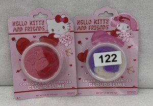Brand new lot of two hello Kitty and friends, cotton candy and sugar cookie scented cloud slime