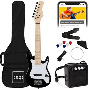Brand New Kids Electric Guitar Beginner Starter Kit w 5W Amplifier - 30 in - Black