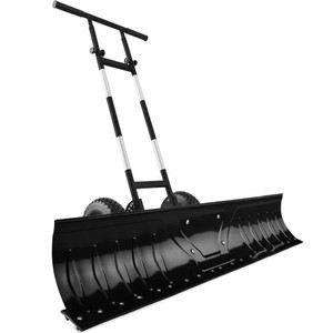 Brand New 2-Wheel Snow Pusher w Adjustable Handle, Reflective Tape - 48in