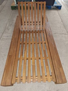 Acacia wood patio lounger