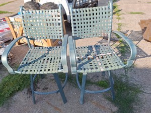 2 counter height patio chairs