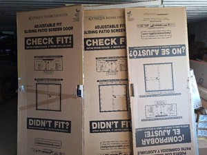 3 replacement sliding screen Doors