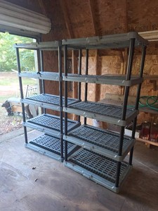 2 garage shelves