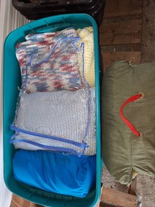 Bin knitted blankets