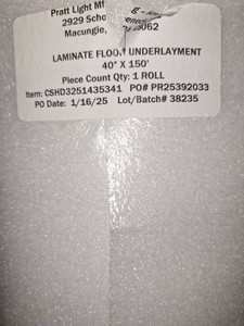 150ft roll laminate underlayment