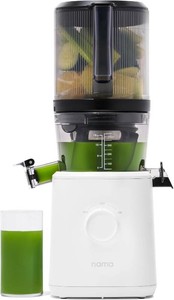 $599 Nama J2 - Cold Press Juicer - Hands-Free - White  Wide Mouth Hopper fits a whole recipe - Zero Waste Masticating - High Yield Juice, Less Pulp - Easy to Clean
