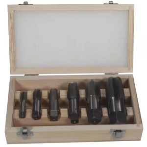 18 in., 14 in., 38 in., 12 in., 34 in. and 1 in. Carbon Steel NPT Pipe Tap Set (6-Piece)