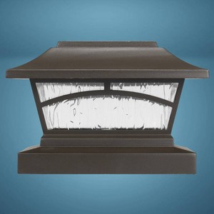 2 PACK Patriot Lighting  Solar Integrated LED Ruso Post Cap Landscape Light