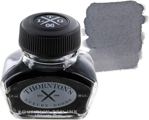 Thorntons Luxury Goods Premium Fountain Pen Ink Bottle 30ml  Smooth Effortless Flawless Writing  Suitable for All Brand and Calligraphy Pens  Office Supplies (Ultimate Gray)