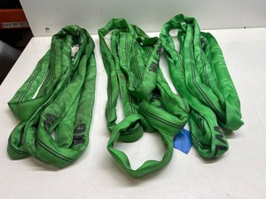 4 Pack 2 Ton x 2.5M Green Polyester Round Lifting Slings   EN 1492