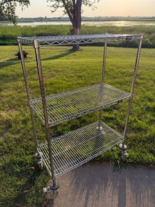 $350 Uline wire shelving