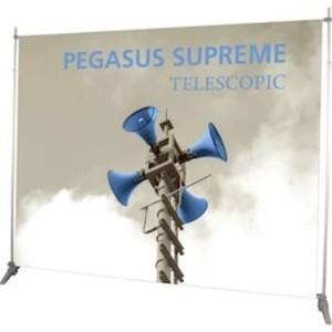 $279 Orbus Pegasus Supreme Telescopic Banner Stand   Portable Trade Show Display