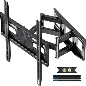USX STAR UL Listed Full Motion TV Wall Mount Bracket for Most 32-70 inch TVs, Swivel Extend Tilting TV Mount, Max VESA 400x400mm, Holds up to 110 lbs & 16 Wood Studs with Hole Drilling Template