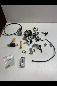Large Assorted Pneumatic Air Fittings, Valves & Accessories   Industrial Lot