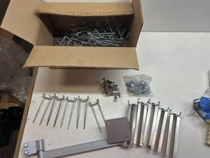 Large Lot of Retail Display  Merchandising Hardware   Metal Hooks, Brackets & Hardware
