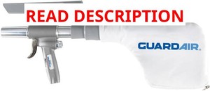 $118 Guardair Gun Vac 1500 Pneumatic Gun Vacuum Cleaner Suction Kit with 9-Inch Crevice Tool and High Filtration Collection Bag