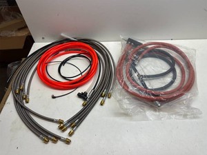 Assorted Industrial Hoses & Lines   Stainless Braided, RedBlack   Lot