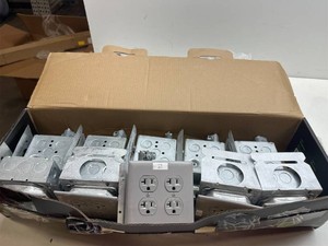 10-Pack 4-Gang Duplex Electrical Receptacle Assemblies   Metal Boxes