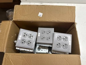 6-Pack 4-Gang Duplex Electrical Receptacle Assemblies   Metal Boxes