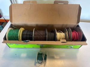 $750 Lot of Industrial Hook-Up Wire   18 AWG & 14 AWG   Full & Partial Spools