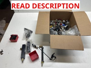 $250 Pneumatic Fittings, Gauges & Valve Assembly Lot   Large Box  Loose Parts