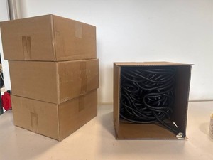 $160 lot of 4 Waytek Nylon Split Wire Loom   12 (.413 ID) x 100 Ft Boxes   NEW   4 Available