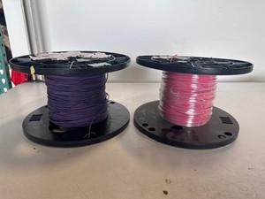 Wire Spools   16 AWG Pink GXL  Purple Wire   Partial Spools