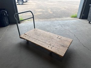 Wooden Platform Cart  Flatbed Dolly with Handle