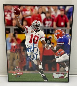 Licensed Photo Troy Smith Autographed Ohio State Photo Framed 8 x 10