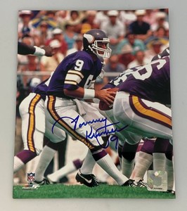 Tommy Kramer Autographed 8 x 10 Licensed Photo