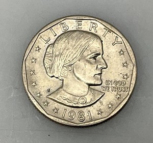 1981 Susan B Anthony Wide Rim One Dollar Coin