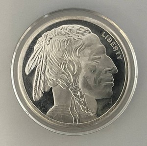 1 Troy Ounce .999 Fine Silver Indian Head Coin  Golden State Mint