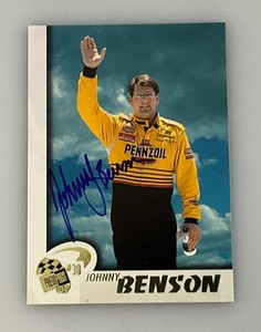 Johnny Benson Autographed NASCAR Trading Card