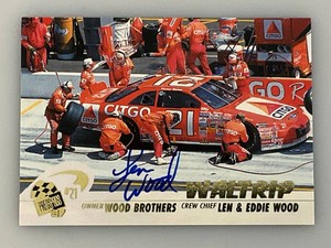 Len Wood Autographed NASCAR Trading Card