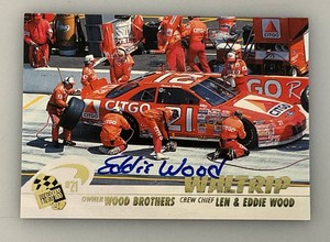 Eddie Wood Autographed NASCAR Trading Card